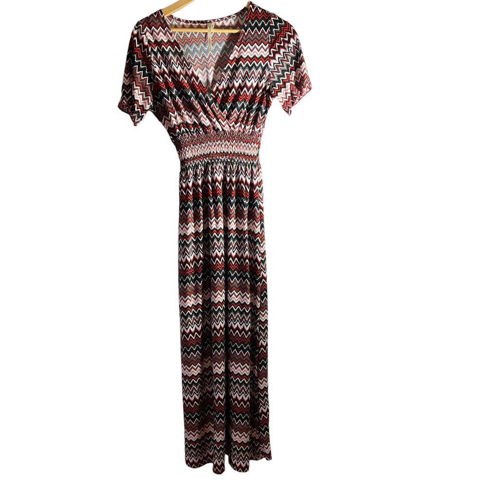 Christina Love Vintage Multicolor Maxi dress 70s Hippy Boho Secondhand Rebel L